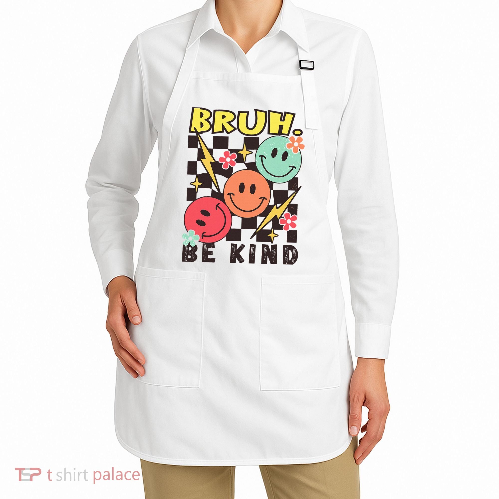 Bruh Be Kind Funny Orange Anti Bullying Unity Day Apron