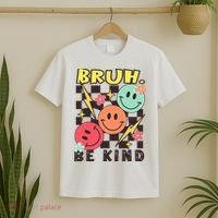 Bruh Be Kind Funny Orange Anti Bullying Unity Day T-Shirt thumb 2