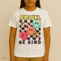 Bruh Be Kind Funny Orange Anti Bullying Unity Day T-Shirt thumb 4