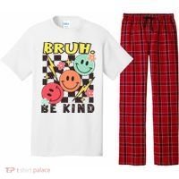 Bruh Be Kind Funny Orange Anti Bullying Unity Day Pajama Set thumb 0