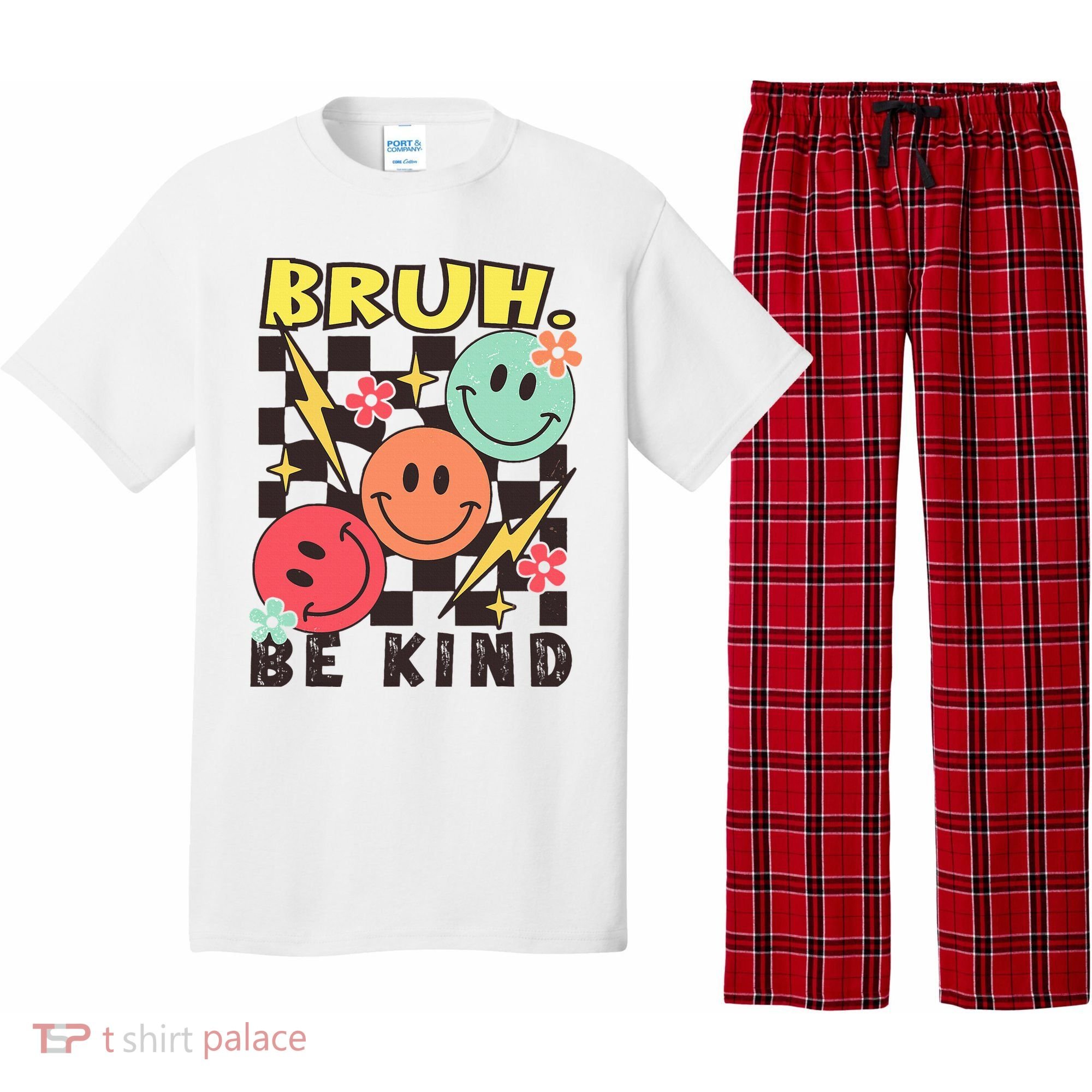 Bruh Be Kind Funny Orange Anti Bullying Unity Day Pajama Set