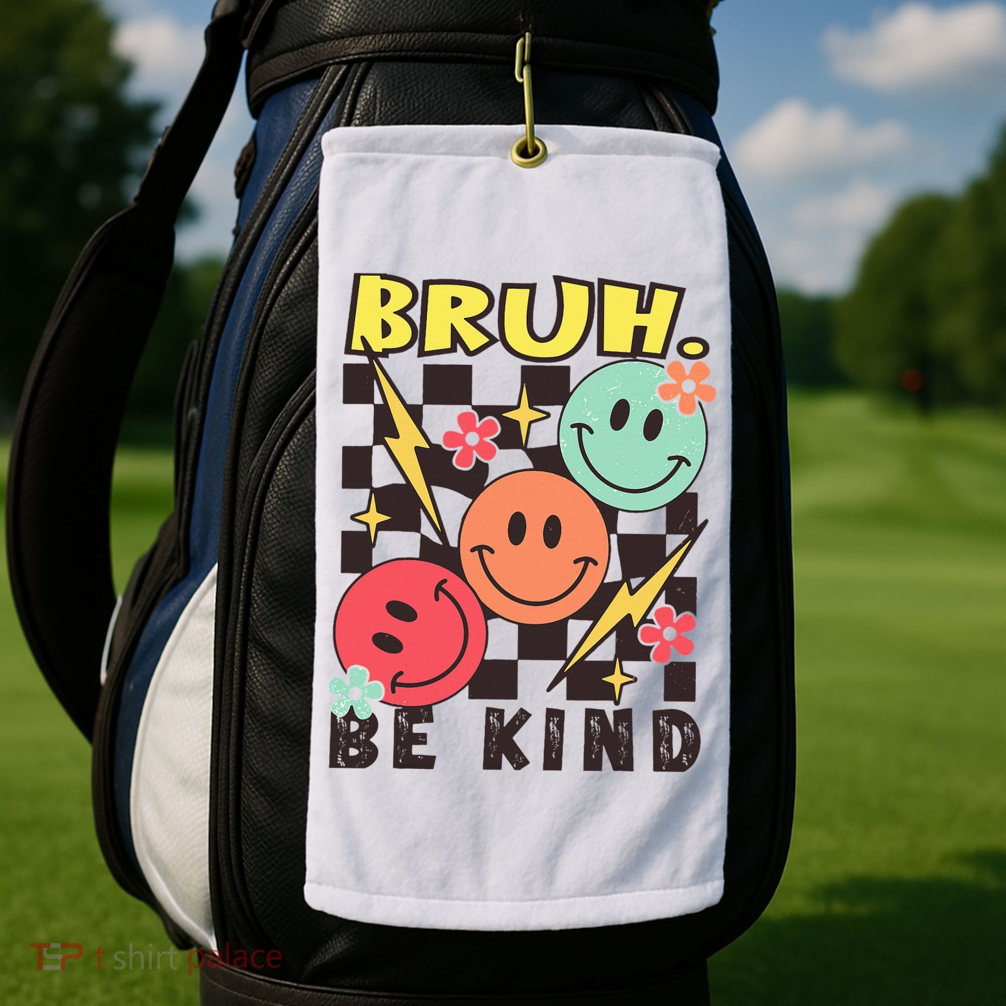 Bruh Be Kind Funny Orange Anti Bullying Unity Day Golf Towel