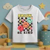 Bruh Be Kind Funny Orange Anti Bullying Unity Day Toddler T-Shirt thumb 3