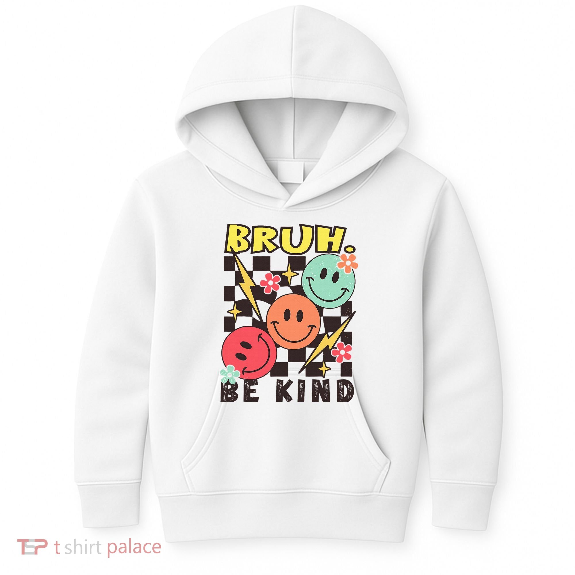 Bruh Be Kind Funny Orange Anti Bullying Unity Day Kids Hoodie