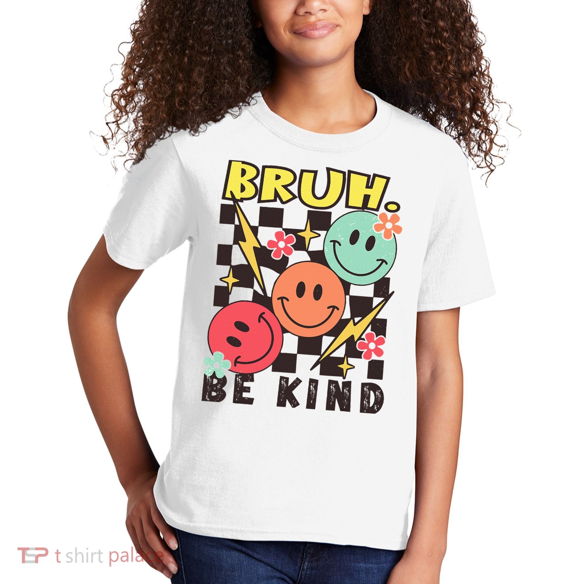 Bruh Be Kind Funny Orange Anti Bullying Unity Day Kids T-Shirt