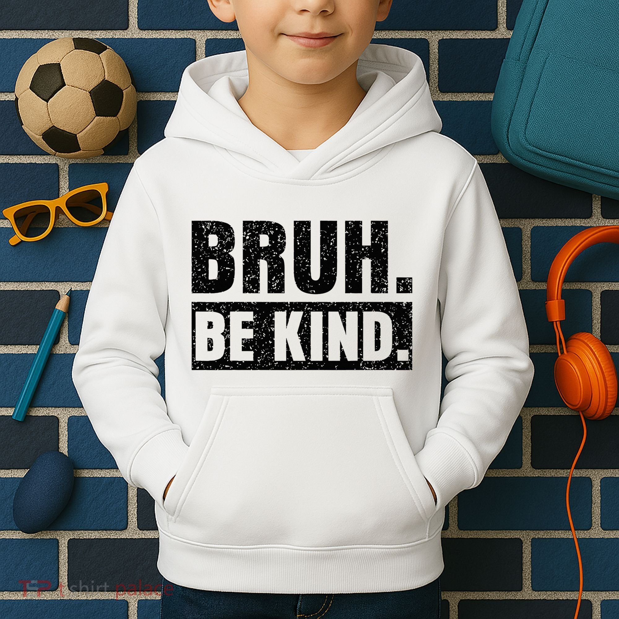 Bruh Be Kind Choose Kindness Anti Bullying Kids Hoodie