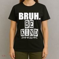 Bruh Be Kind Funny Orange Anti Bullying Unity Day T-Shirt thumb 4