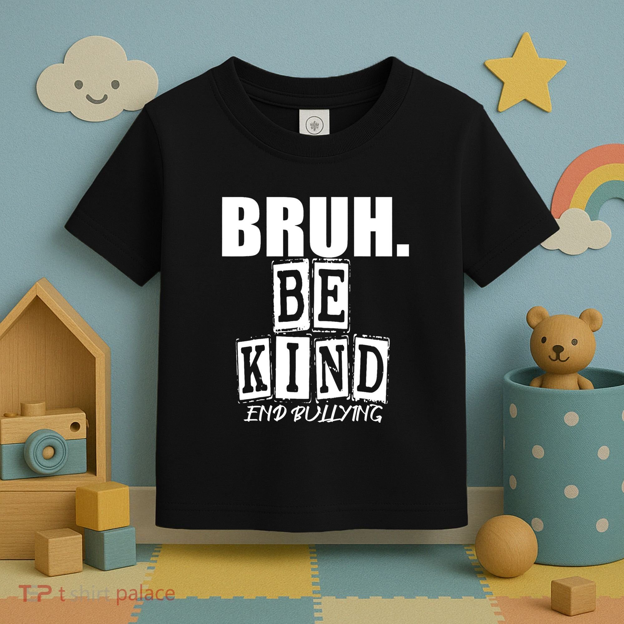 Bruh Be Kind Funny Orange Anti Bullying Unity Day Toddler T-Shirt