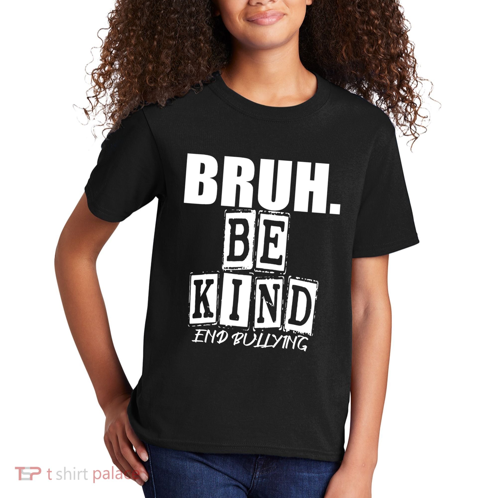 Bruh Be Kind Funny Orange Anti Bullying Unity Day Kids T-Shirt