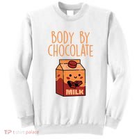 Body By Kawaii Chocolate Milk Drink Workout Chocolate Milk Sweatshirt thumb 0