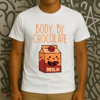 Body By Kawaii Chocolate Milk Drink Workout Chocolate Milk T-Shirt thumb 3