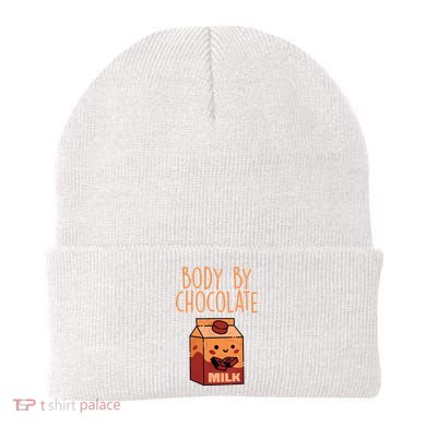 Body By Kawaii Chocolate Milk Drink Workout Chocolate Milk Beanie
