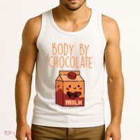 Body By Kawaii Chocolate Milk Drink Workout Chocolate Milk Tank Top thumb 3