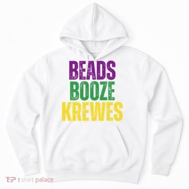 Beads Booze Krewes Mardi Gras Vintage Hoodie