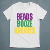 Beads Booze Krewes Mardi Gras Vintage T-Shirt thumb 5