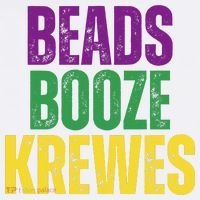 Beads Booze Krewes Mardi Gras Vintage T-Shirt thumb 7