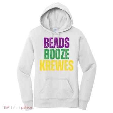 Beads Booze Krewes Mardi Gras Vintage Women's Hoodie