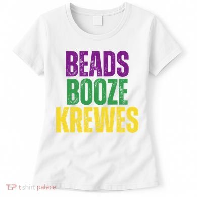 Beads Booze Krewes Mardi Gras Vintage Women's T-Shirt