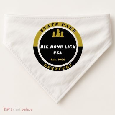 Big Bone Lick Park Kentucky USA-Made Doggie Bandana