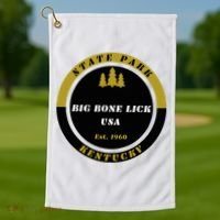 Big Bone Lick Park Kentucky Golf Towel thumb 1