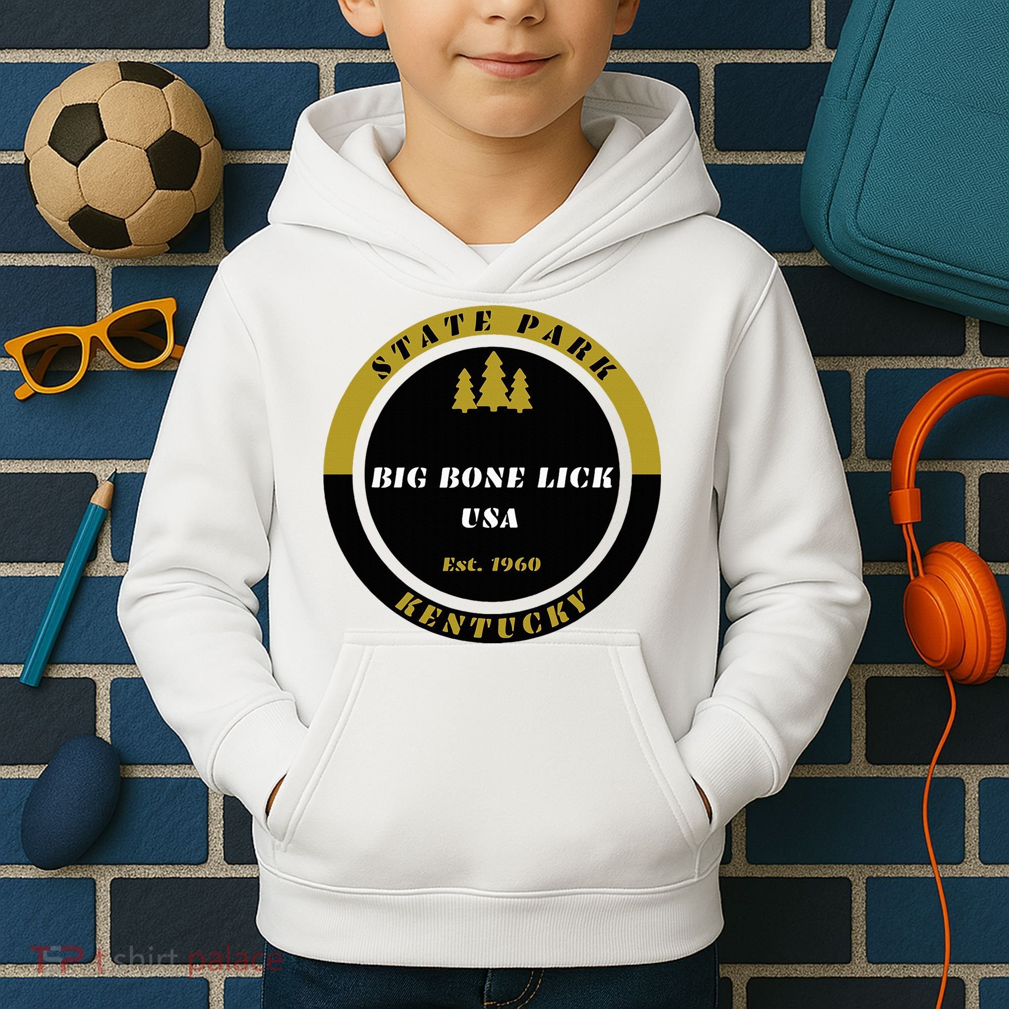 Big Bone Lick Park Kentucky Kids Hoodie