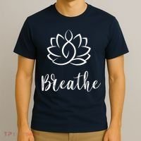 Breathe Buddha Lotus Flower Meditation Yoga T-Shirt thumb 3