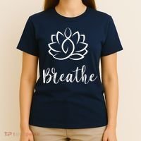 Breathe Buddha Lotus Flower Meditation Yoga T-Shirt thumb 4