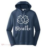 Breathe Buddha Lotus Flower Meditation Yoga Performance Fleece Hoodie thumb 0