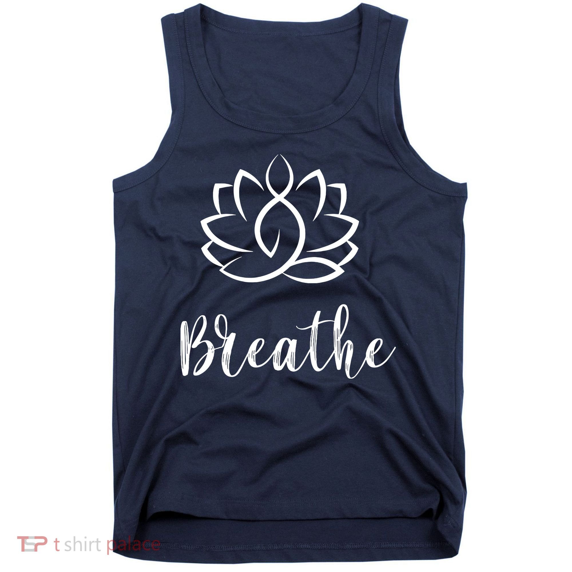 Breathe Buddha Lotus Flower Meditation Yoga Tank Top