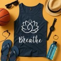 Breathe Buddha Lotus Flower Meditation Yoga Tank Top thumb 4