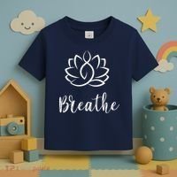 Breathe Buddha Lotus Flower Meditation Yoga Toddler T-Shirt thumb 3