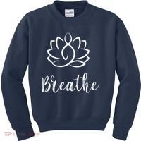 Breathe Buddha Lotus Flower Meditation Yoga Kids Sweatshirt thumb 0