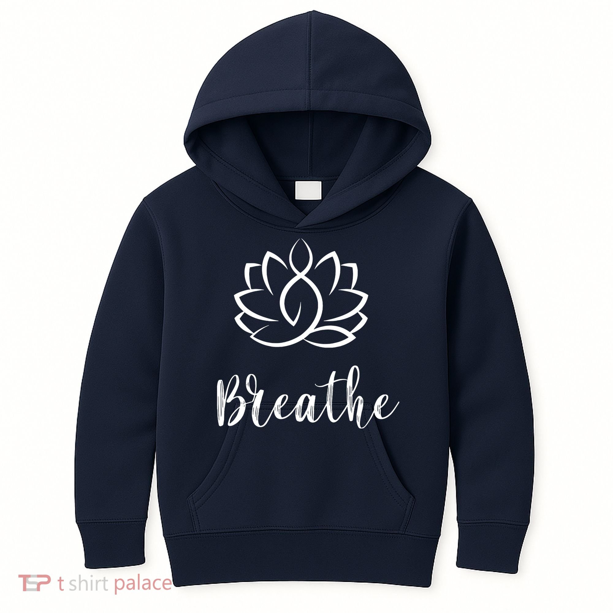 Breathe Buddha Lotus Flower Meditation Yoga Kids Hoodie
