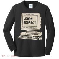 Banana Breath Learn Respect I think You Should Leave Kids Long Sleeve Shirt thumb 0