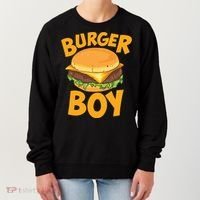 Burger Boy Loves Cheeseburger And Hamburger Gift Women's Sweatshirt thumb 0