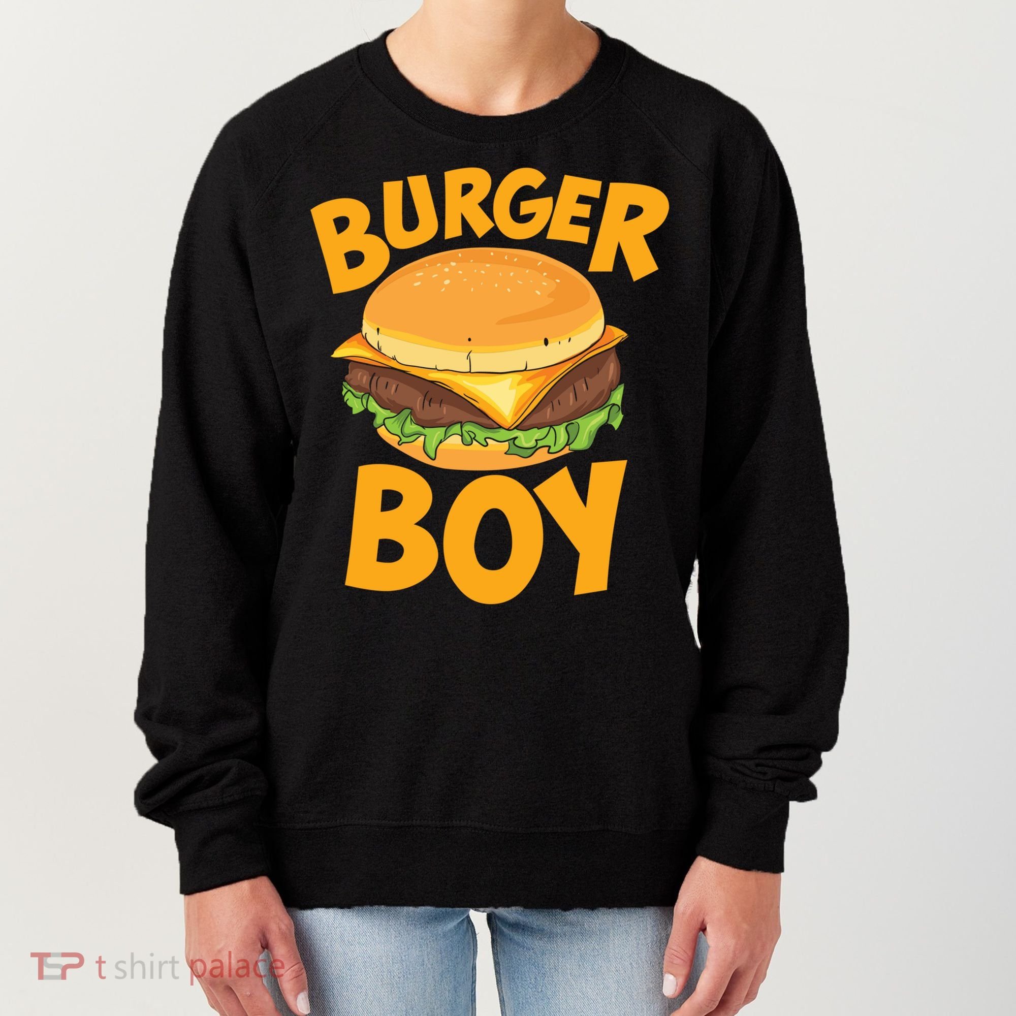 Burger Boy Loves Cheeseburger And Hamburger Gift Women's Sweatshirt