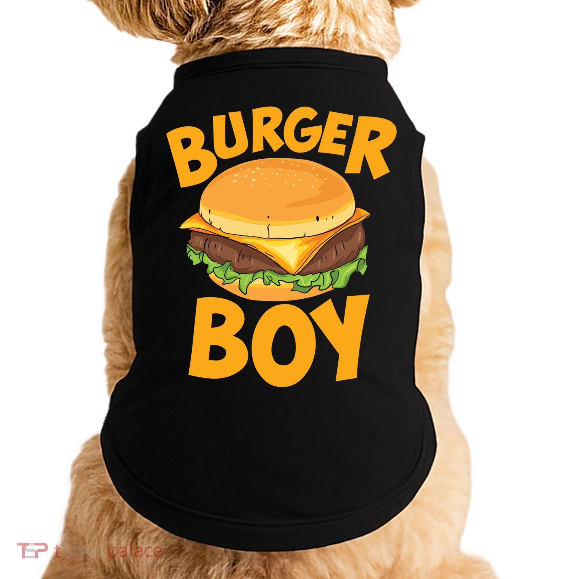 Burger Boy Loves Cheeseburger And Hamburger Gift Doggie Tank