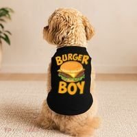 Burger Boy Loves Cheeseburger And Hamburger Gift Doggie Tank thumb 2