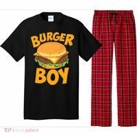 Burger Boy Loves Cheeseburger And Hamburger Gift Pajama Set thumb 0