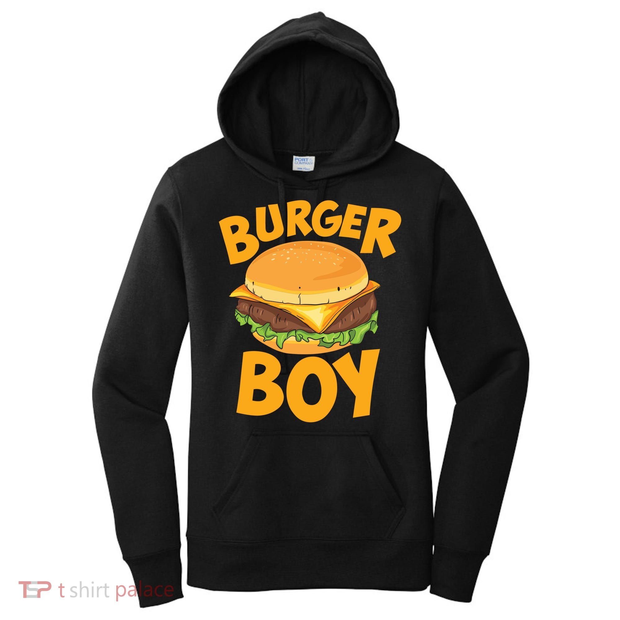 Burger Boy Loves Cheeseburger And Hamburger Gift Women's Hoodie