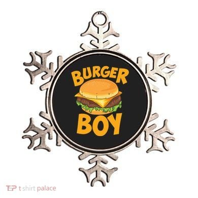 Burger Boy Loves Cheeseburger And Hamburger Gift Ornament