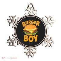 Burger Boy Loves Cheeseburger And Hamburger Gift Ornament thumb 0