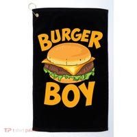 Burger Boy Loves Cheeseburger And Hamburger Gift Golf Towel thumb 0