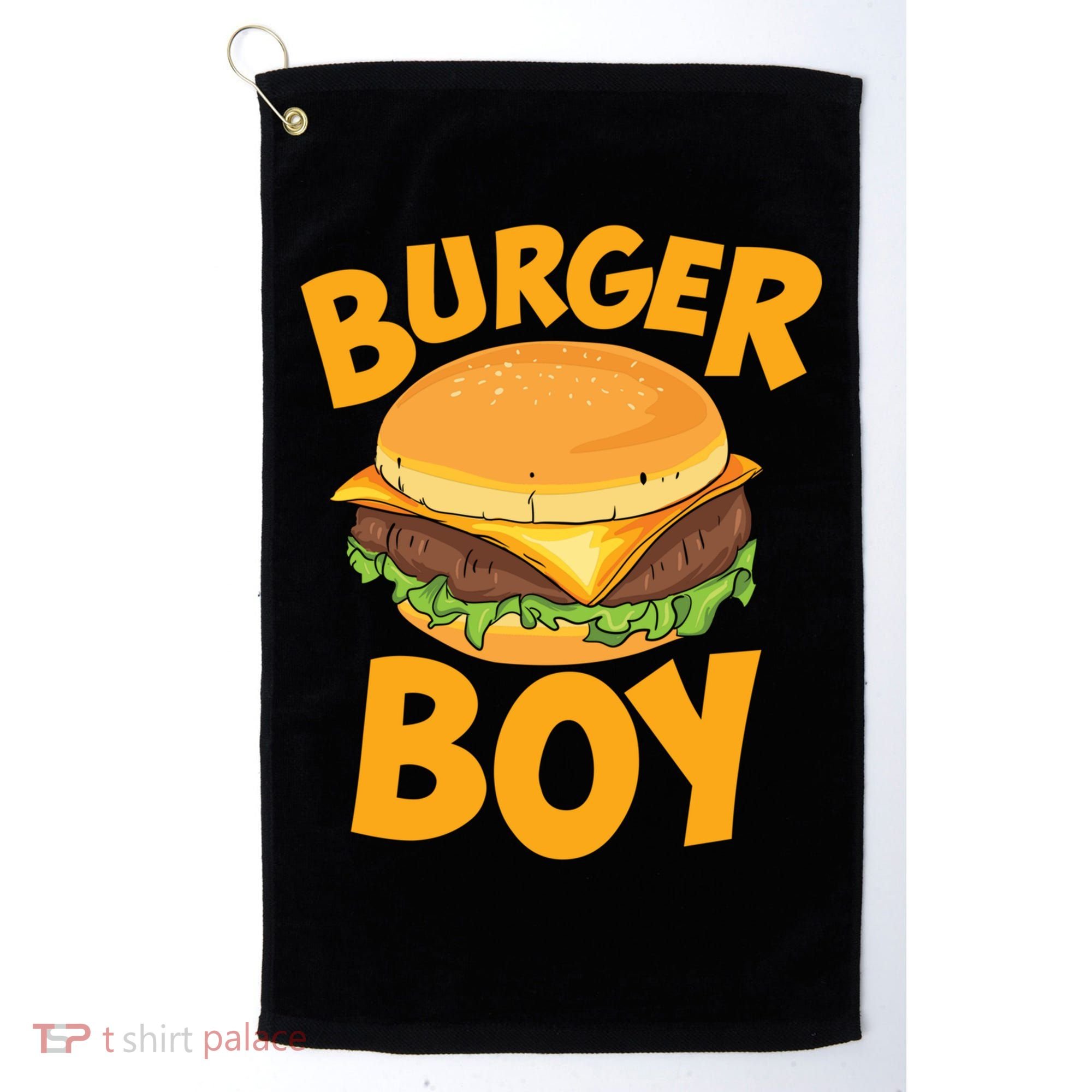 Burger Boy Loves Cheeseburger And Hamburger Gift Golf Towel