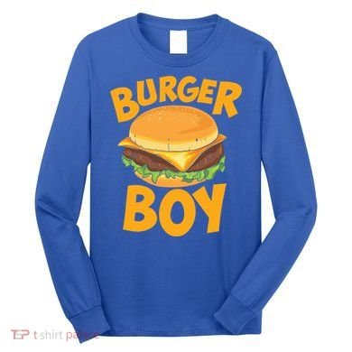 Burger Boy Loves Cheeseburger And Hamburger Gift Long Sleeve Shirt