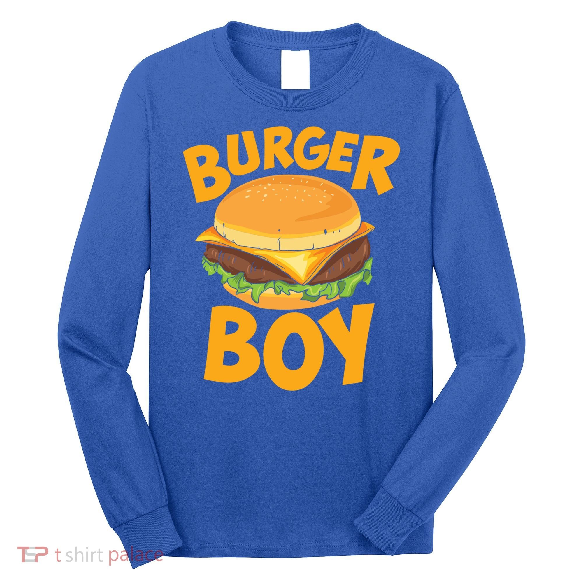 Burger Boy Loves Cheeseburger And Hamburger Gift Long Sleeve Shirt