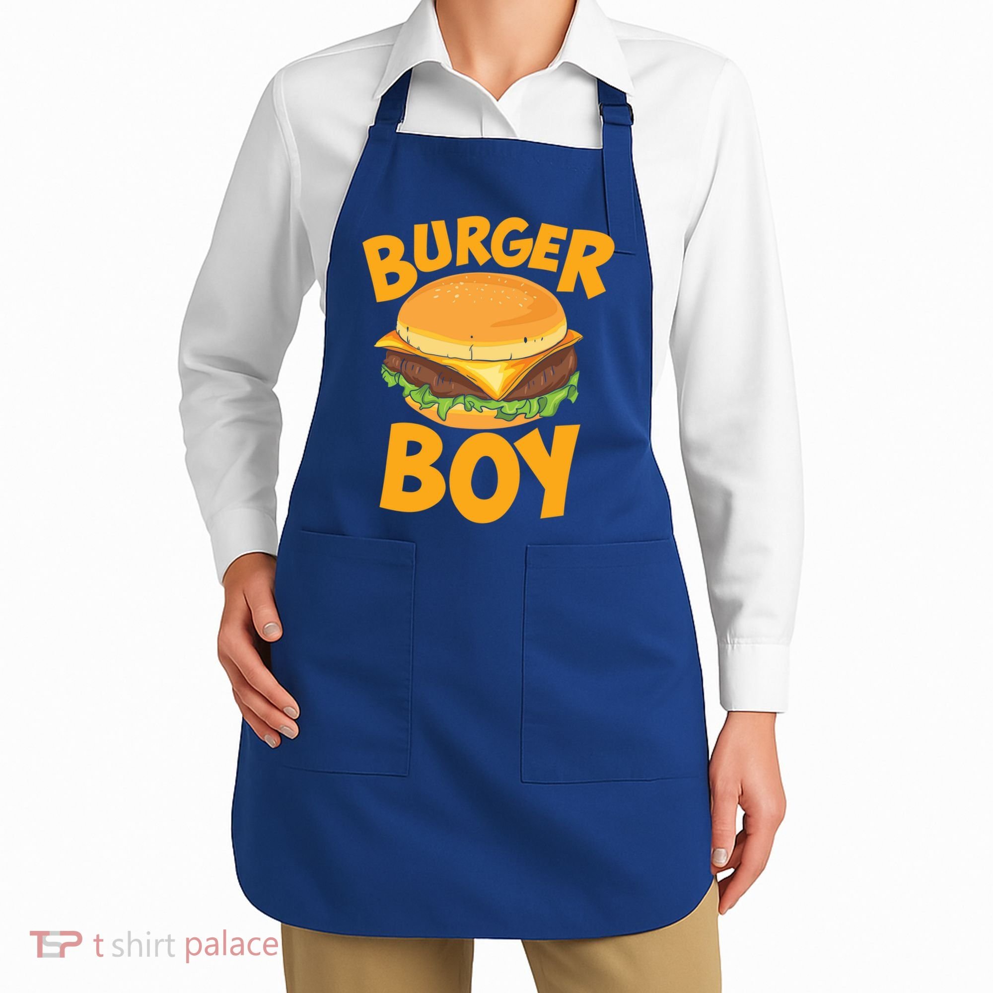 Burger Boy Loves Cheeseburger And Hamburger Gift Apron