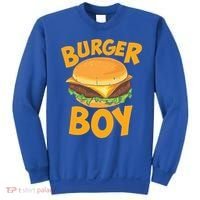 Burger Boy Loves Cheeseburger And Hamburger Gift Sweatshirt thumb 0
