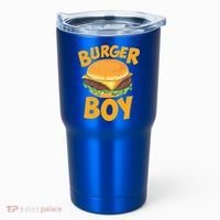 Burger Boy Loves Cheeseburger And Hamburger Gift Tumbler thumb 0