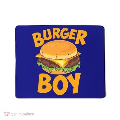 Burger Boy Loves Cheeseburger And Hamburger Gift Mousepad